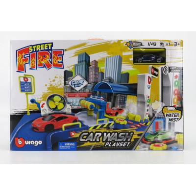 BURAGO ACCESSORIES DIORAMA - SET CAR WASH STATION SERVICE GARAGE - VARIOUS 1/43