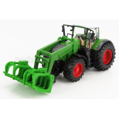 BURAGO FENDT VARIO 1050 TRACTOR WITH FRONT GRAPPLE 2016 - GREEN GREY RED 1/50