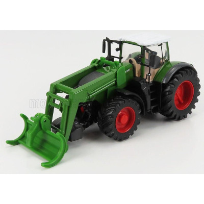 BURAGO FENDT VARIO 1050 TRACTOR WITH FRONT LOGGING GRAB 2016 - GREEN GREY RED 1/50