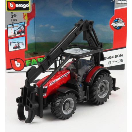 BURAGO MASSEY FERGUSON 8740S TRACTOR LOADER 2016 - RED 1/50