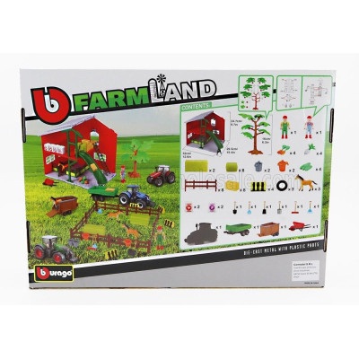 BURAGO NEW HOLLAND SET FARM HORSE STABLE PLAY T7.315 TRACTOR 2009 - BLUE 1/50