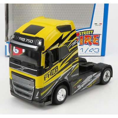 BURAGO VOLVO FH16 750 TRACTOR TRUCK 2-ASSI 2020 - YELLOW GREY 1/43