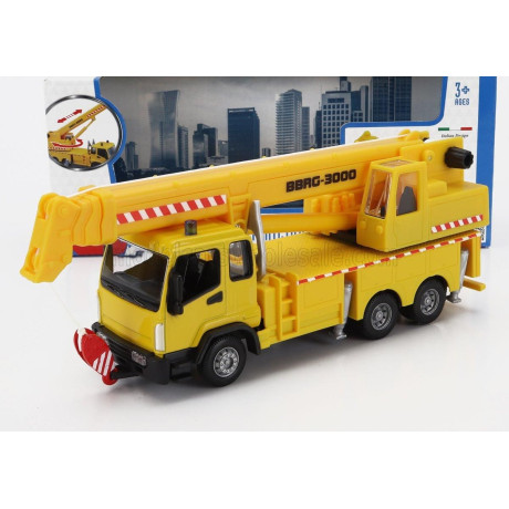 BURAGO MAN TRUCK CRANE GRU B-B-R-G-3000 3-ASSI 2010 - YELLOW 1/43