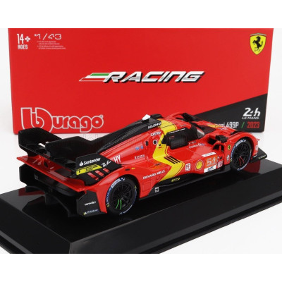 BURAGO FERRARI 499P 3.0L TURBO V6 TEAM FERRARI AF CORSE N 51 WINNER 24h LE MANS 2023 ALESSANDRO PIER GUIDI - JAMES CALADO - ANTO
