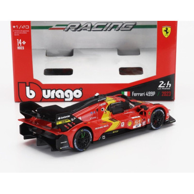 BURAGO FERRARI 499P 3.0L TURBO V6 TEAM FERRARI AF CORSE N 51 WINNER 24h LE MANS 2023 ALESSANDRO PIER GUIDI - JAMES CALADO - ANTO