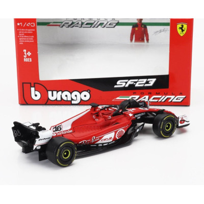 BURAGO FERRARI F1  SF-23 TEAM SCUDERIA FERRARI N 16 2nd LAS VEGAS USA GP 2023 CHARLES LECLERC - RED WHITE BLACK 1/43