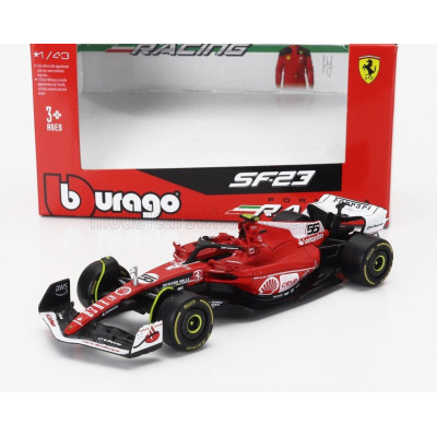BURAGO FERRARI F1  SF-23 TEAM SCUDERIA FERRARI N 55 LAS VEGAS USA GP 2023 CARLOS SAINZ - RED WHITE BLACK 1/43