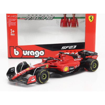 BURAGO FERRARI F1  SF-23 TEAM SCUDERIA FERRARI N 16 SEASON 2023 CHARLES LECLERC - RED BLACK 1/43