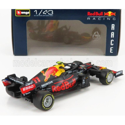 BURAGO RED BULL F1  RB16B HONDA RA620H TEAM RED BULL RACING N 11 SEASON 2021 SERGIO PEREZ - MATT BLUE YELLOW RED 1/43