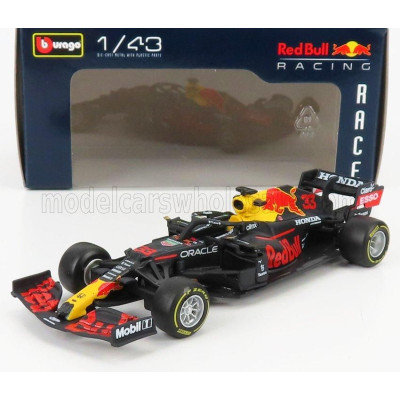 BURAGO RED BULL F1  RB16B HONDA RA620H TEAM RED BULL RACING N 33 SEASON 2021 MAX VERSTAPPEN - MATT BLUE YELLOW RED 1/43