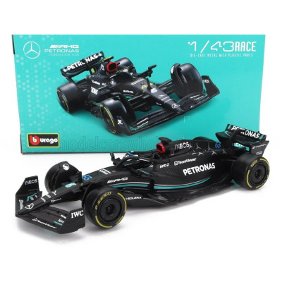 BURAGO MERCEDES GP F1 W14 TEAM MERCEDES-AMG PETRONAS FORMULA ONE N 63 SEASON 2023 GEORGE RUSSELL - MATT BLACK 1/43