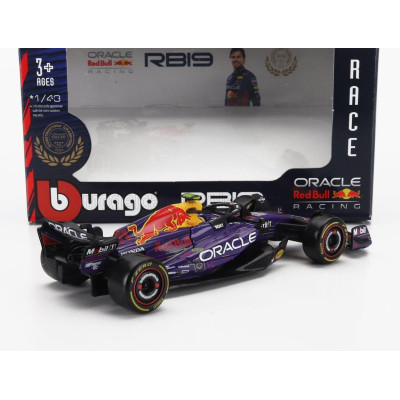 BURAGO RED BULL F1  RB19 TEAM ORACLE RED BULL RACING N 11 3rd LAS VEGAS USA GP 2023 SERGIO PEREZ - PURPLE YELLOW RED 1/43