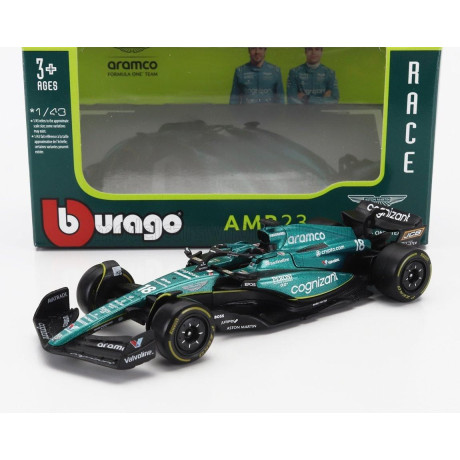 BURAGO ASTON MARTIN F1  AMR23 TEAM ARAMCO COGNIZANT N 18 SEASON 2023 LANCE STROLL - GREEN 1/43