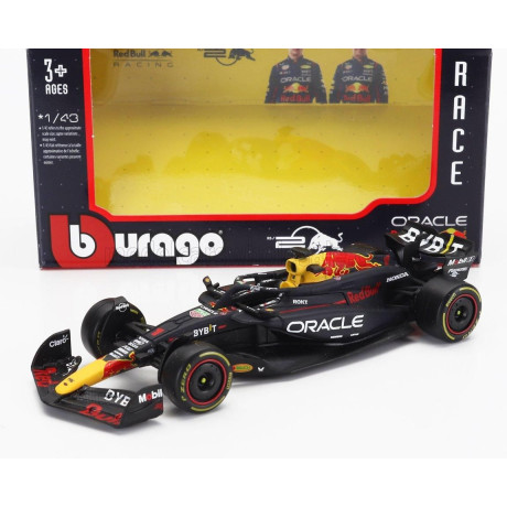 BURAGO RED BULL F1  RB20 TEAM ORACLE RED BULL RACING N 1 WORLD CHAMPION SEASON 2024 MAX VERSTAPPEN - BLUE YELLOW RED 1/43