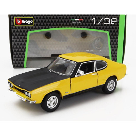 BURAGO FORD ENGLAND CAPRI RS 2600 COUPE 1970 - YELLOW BLACK 1/32