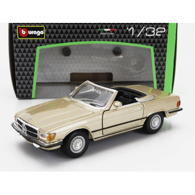 BURAGO MERCEDES BENZ SL-CLASS 450SL CABRIOLET OPEN 1977 - GOLD MET 1/32