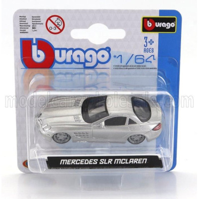 BURAGO MERCEDES BENZ SLR McLAREN 2003 - SILVER 1/64