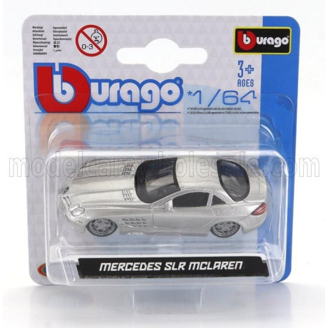 BURAGO MERCEDES BENZ SLR McLAREN 2003 - SILVER 1/64