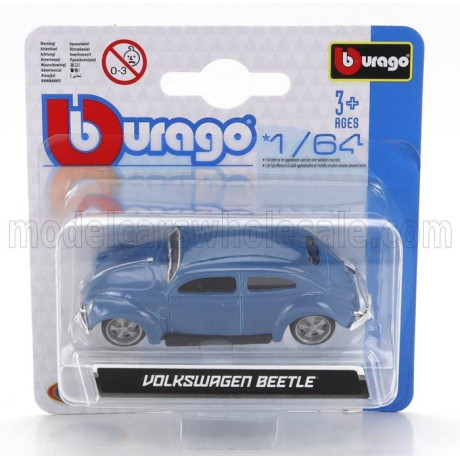 BURAGO VOLKSWAGEN BEETLE MAGGIOLINO KAFER CUSTOM 1965 - BLUE 1/64