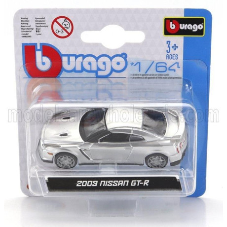 BURAGO NISSAN GT-R (R35) 2009 - SILVER 1/64