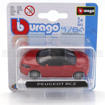 BURAGO PEUGEOT RCZ COUPE 2010 - RED 1/64
