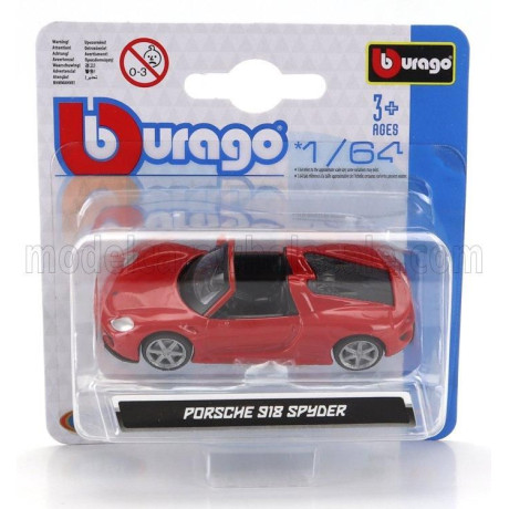 BURAGO PORSCHE 918 SPYDER 2010 - RED 1/64