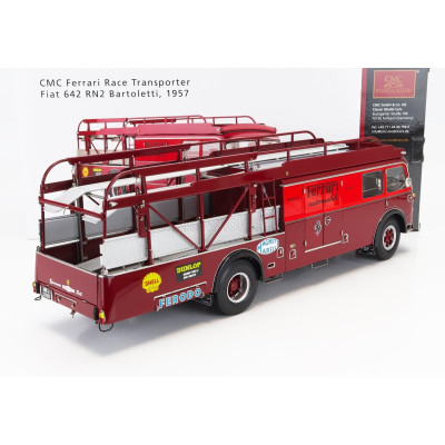 CMC FIAT 642RN2 TRUCK BARTOLETTI F1 FERRARI CAR TRANSPORTER 1957 - RED 1/18