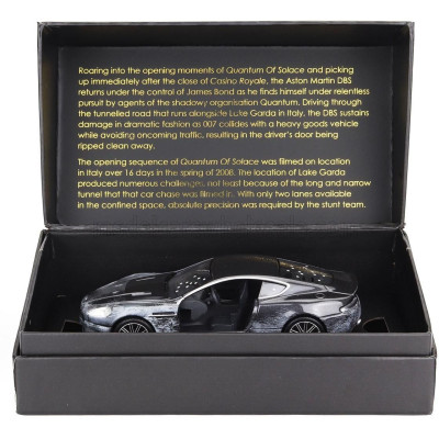 CORGI ASTON MARTIN DBS 2008 (damaged version) - 007 JAMES BOND - QUANTUM OF SOLACE - GREY MET 1/36