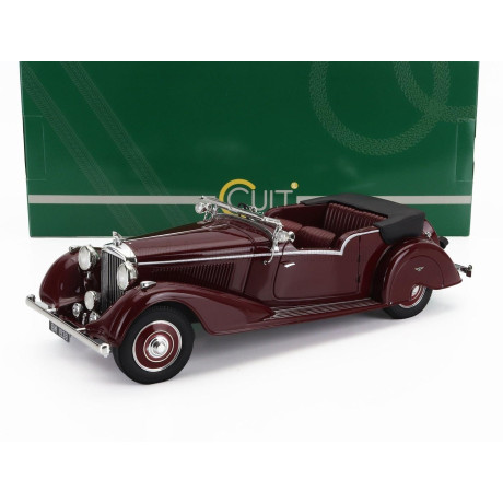 CULT SCALE MODELS BENTLEY 4.25L VANDEN PLAS TOURER CABRIOLET OPEN 1938 - BORDEAUX BLACK 1/18