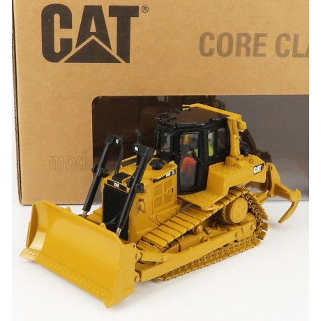 DM MODELS CATERPILLAR CATD6R XL TRACK DOZER RUSPA CINGOLATA - SCRAPER TYPE TRACTOR - YELLOW BLACK 1/50