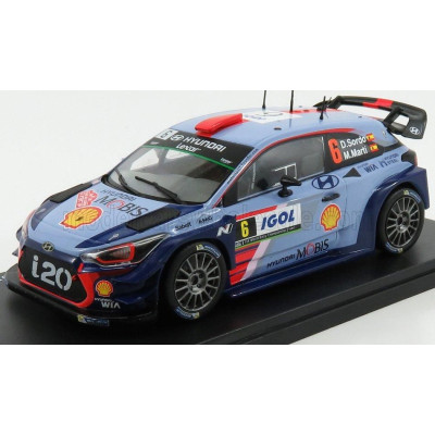 EDICOLA HYUNDAI i20 WRC N 6 RALLY TOUR DE CORSE 2017 DANI SORDO - CARLOS DEL BARIO - 2 TONE BLUE RED 1/24