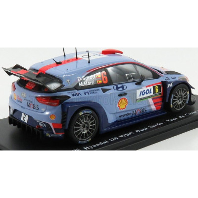 EDICOLA HYUNDAI i20 WRC N 6 RALLY TOUR DE CORSE 2017 DANI SORDO - CARLOS DEL BARIO - 2 TONE BLUE RED 1/24