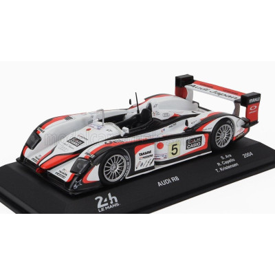 EDICOLA AUDI R8 3.6L TURBO V8 TEAM GOH AUDI SPORT JAPAN N 5 WINNER 24h LE MANS 2004 T.KRISTENSEN - S.ARA - R.CAPELLO - WHITE RED