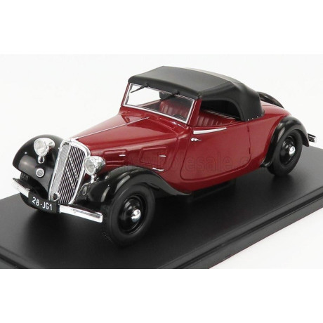 EDICOLA CITROEN TRACTION 7C AVANT CABRIOLET SOFT-TOP CLOSED 1934 - COPPER BLACK 1/24