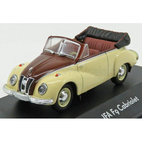 EDICOLA IFA F9 468 CABRIOLET OPEN 1953 - CREAM BROWN 1/43