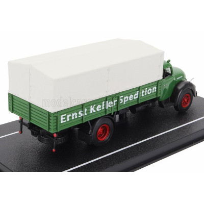 EDICOLA MAGIRUS DEUTZ TLF-16 MERCUR TELONATO TRUCK 2-ASSI 1956 - GREEN WHITE 1/87