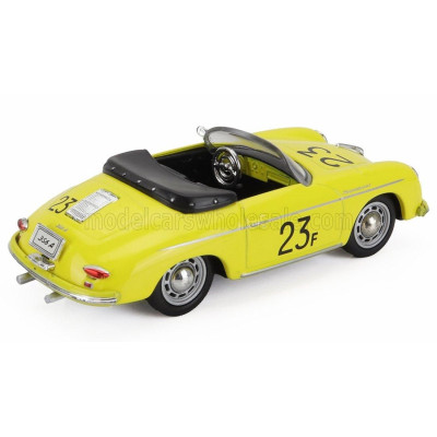 EDICOLA PORSCHE 356 A CARRERA SPEEDESTER SPIDER N 23f OPEN 1955 - YELLOW 1/43