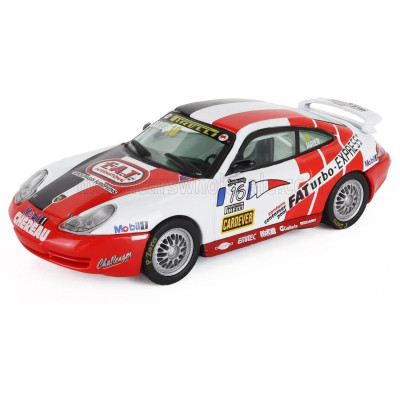 EDICOLA PORSCHE 911 996 GT3 TEAM CHEREAU N 16 PIRELLI SUPERCUP 1999 JEAN PIERRE JARIER - WHITE RED 1/43