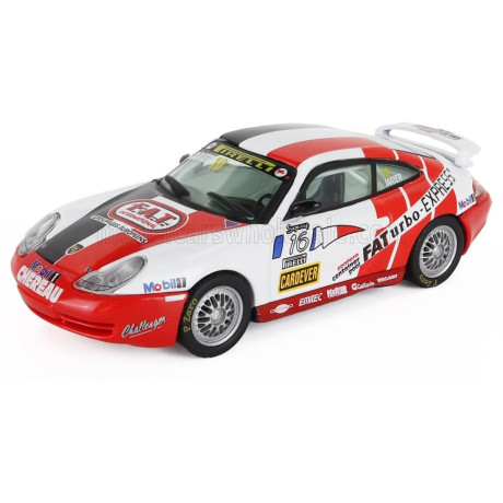 EDICOLA PORSCHE 911 996 GT3 TEAM CHEREAU N 16 PIRELLI SUPERCUP 1999 JEAN PIERRE JARIER - WHITE RED 1/43