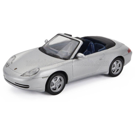 EDICOLA PORSCHE 911 996 CARRERA CABRIOLET SPIDER 2001 - SILVER 1/43