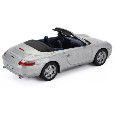 EDICOLA PORSCHE 911 996 CARRERA CABRIOLET SPIDER 2001 - SILVER 1/43