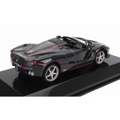 EDICOLA FERRARI LAFERRARI APERTA SPIDER 2016 - CON VETRINA - WITH SHOWCASE - BLACK 1/43