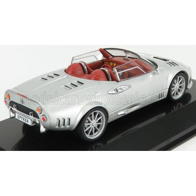 EDICOLA SPYKER C12 SPYDER 2008 - CON VETRINA - WITH SHOWCASE - SILVER 1/43