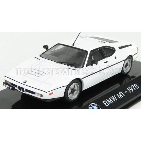 EDICOLA BMW M1 1978 - CON VETRINA - WITH SHOWCASE - WHITE 1/43