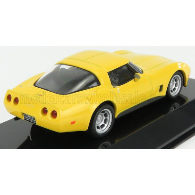EDICOLA CHEVROLET CORVETTE 1980 - CON VETRINA - WITH SHOWCASE - YELLOW 1/43