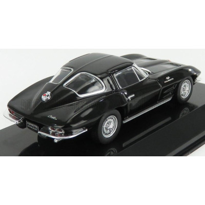EDICOLA CHEVROLET CORVETTE STINGRAY 1963 - CON VETRINA - WITH SHOWCASE - BLACK 1/43