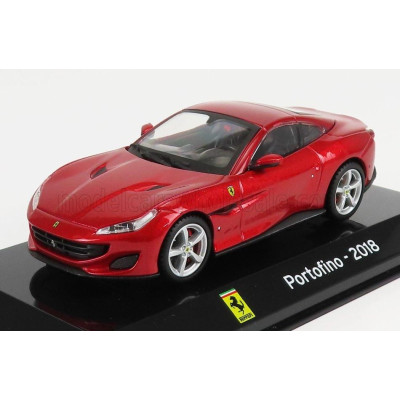 EDICOLA FERRARI PORTOFINO 2018 - CON VETRINA - WITH SHOWCASE - RED 1/43