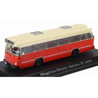 EDICOLA MAGIRUS DEUTZ SATURN II AUTOBUS 1957 - DAMAGE DISPLAY BOX - RED CREAM 1/72