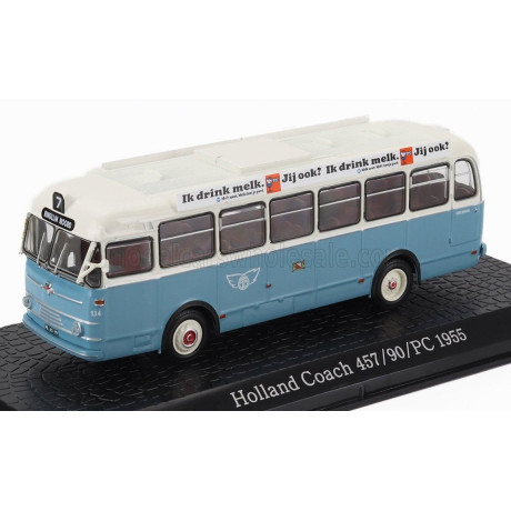 EDICOLA HOLLAND COACH 457/90/PC AUTOBUS 1955 - DAMAGE DISPLAY BOX - LIGHT BLUE WHITE 1/72