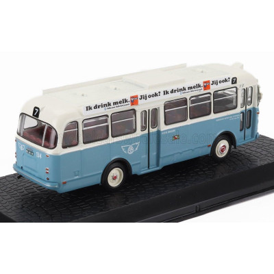 EDICOLA HOLLAND COACH 457/90/PC AUTOBUS 1955 - DAMAGE DISPLAY BOX - LIGHT BLUE WHITE 1/72